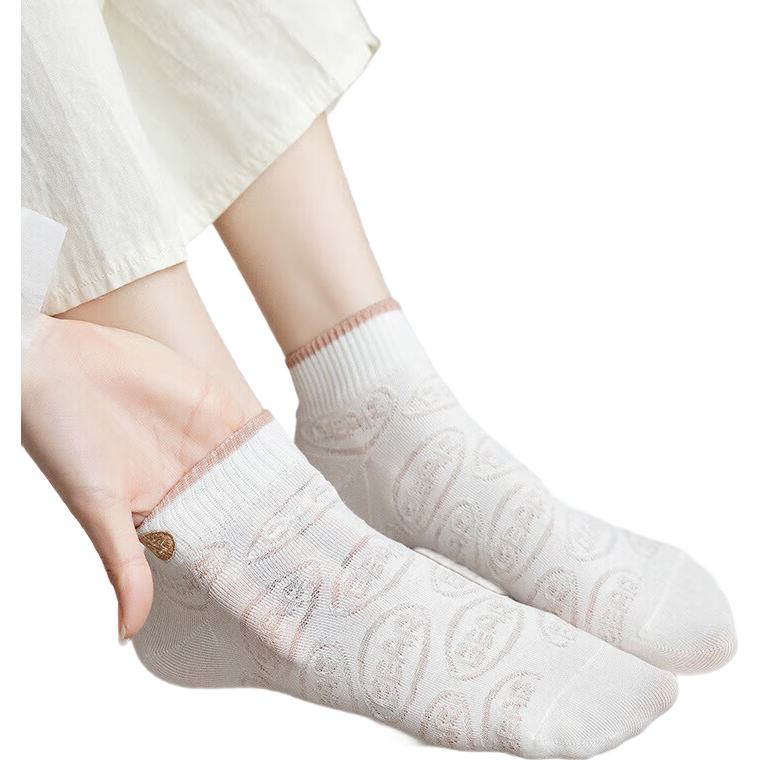 【新款日系小熊女袜】白色袜子女秋可爱日系短袜春秋薄款底ins潮 1双随机色
