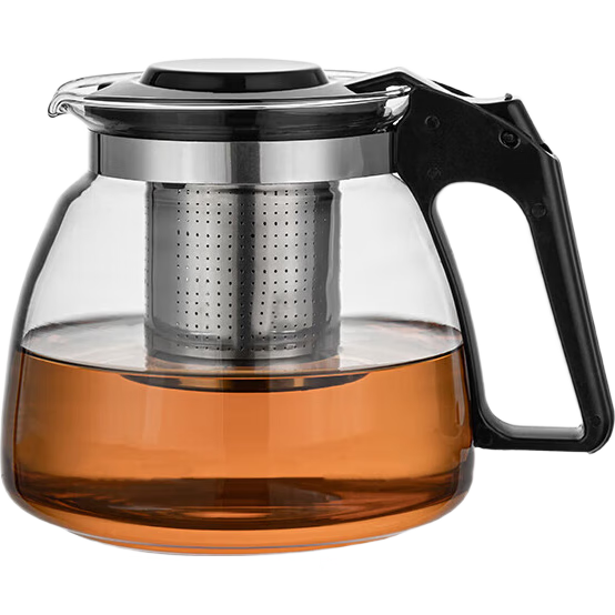 茶吧机饮水机玻璃电热水壶茶壶茶台电茶炉保温壶单壶带滤网耐高温茶具大容量水壶泡茶壶茶水分离 黑色全把款式