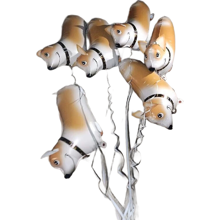 儿童趴体生日动物主题派对装饰布置斑点小狗狗地摊网红铝膜汽气球 铝膜气球 1根装