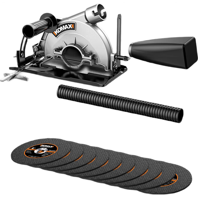 科麥斯多功能切割機(jī)支架手磨機(jī)角磨機(jī)變切割機(jī)底座改裝木工臺(tái)鋸機(jī)架 【鋁護(hù)罩】角磨變切割+金屬鋸片