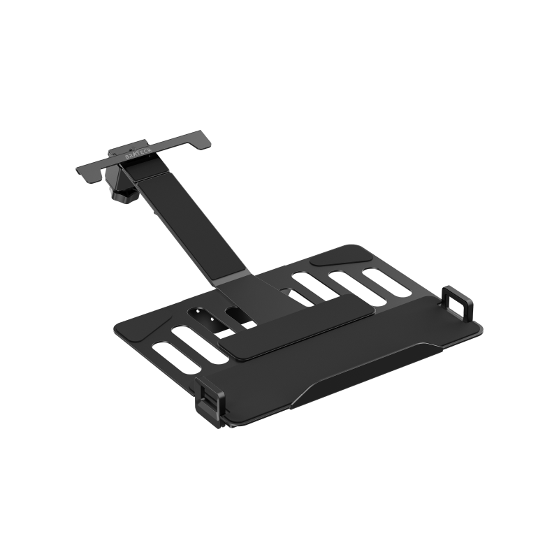 Brateck北弧 倒装笔记本支架配件 机械臂倒挂显示器支架 电脑支架桌面夹式底座 屏幕升降臂增高架 APE41黑