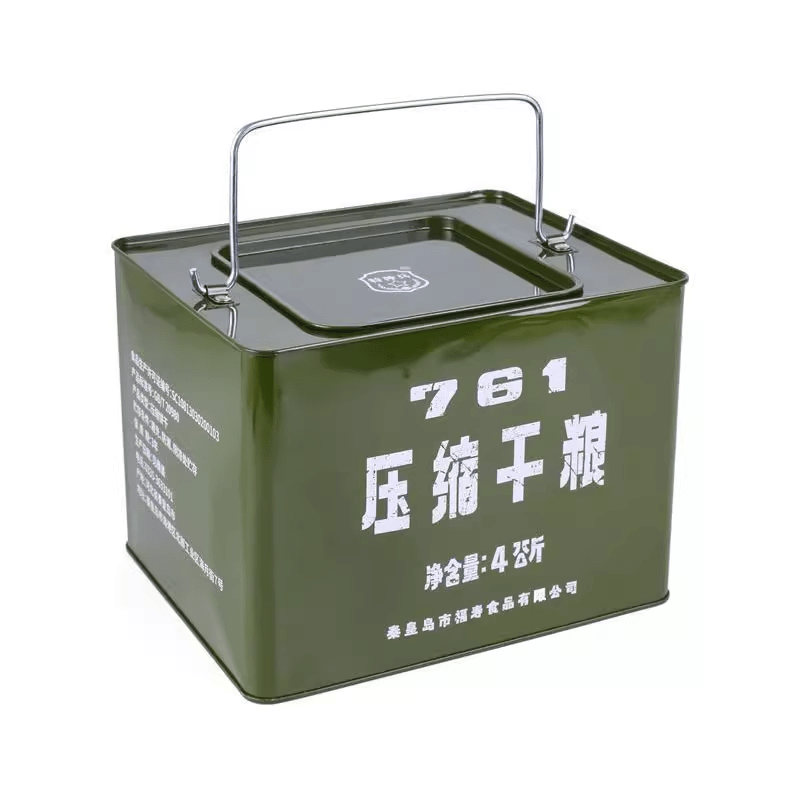 mppmck福寿761压缩饼干干粮铁桶装饱腹感户外速食整箱零食 761饼干