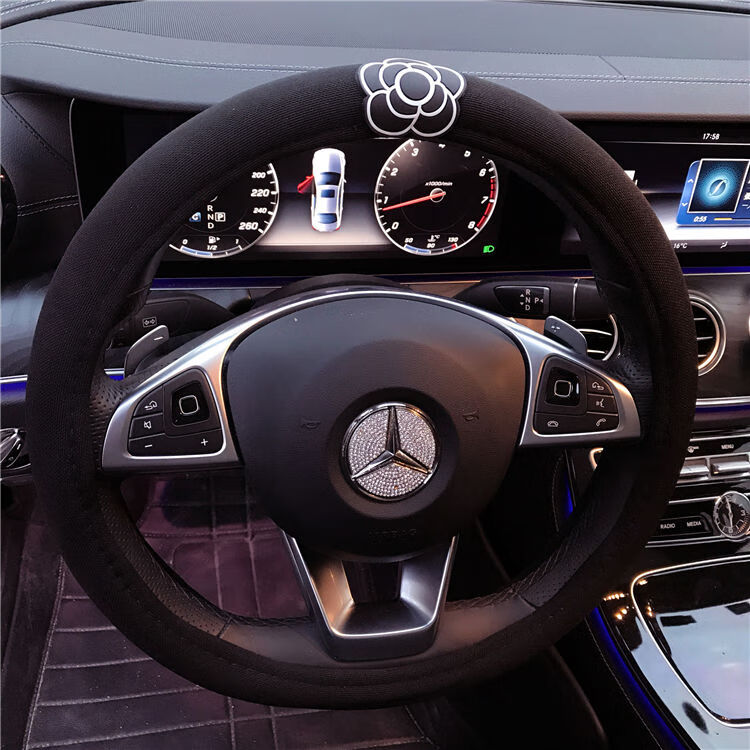 宰搂气质山茶花夏季汽车内饰品车载头枕护颈枕护腰靠垫安全带方向