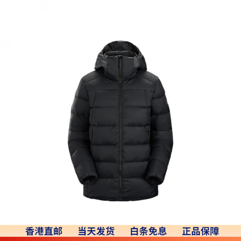 始祖鸟（ARC'TERYX）Thorium系列 Hoody 750蓬鹅绒防水轻便耐磨保暖刺绣连帽羽绒服 女 黑色/Black L