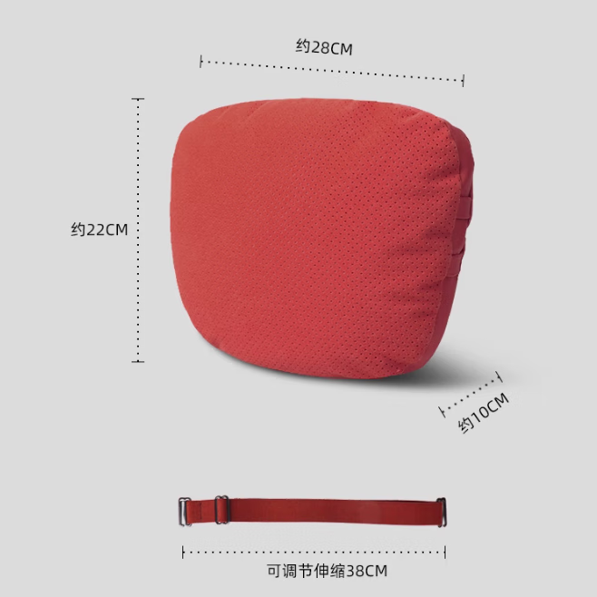 Hernssiey/恒适适用林肯汽车头枕Z腰靠飞行家护颈航海家座椅垫冒险家车载用品MKC 【波尔多红】 1个头枕