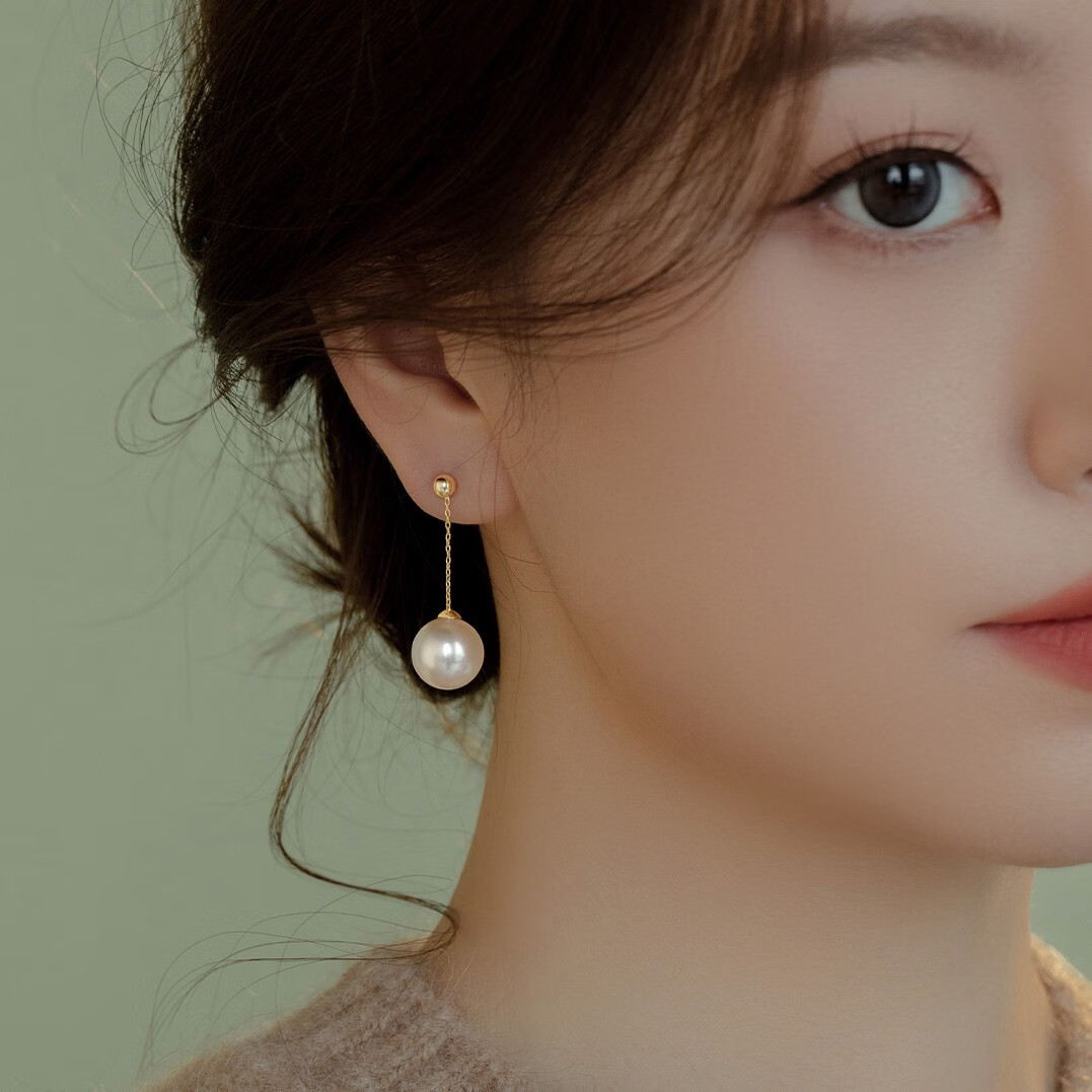 梔談長(cháng)版流蘇仿珍珠耳墜女小眾設計純銀耳環(huán)2025年新款耳針耳飾 短款流蘇仿珍珠耳飾