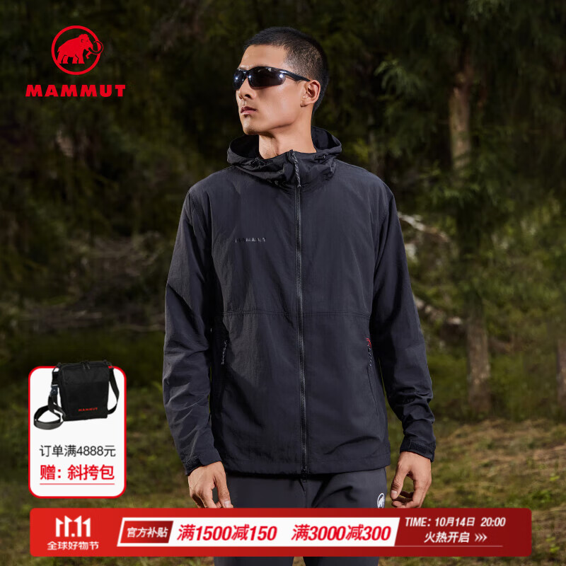 猛犸象（MAMMUT）【初秋推荐】Hiking 男士户外徒步防风防泼水轻便休闲夹克外套 黑色 L