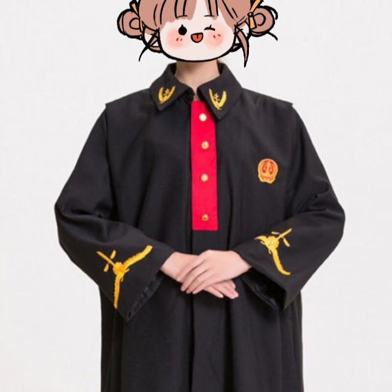 苏奈雪模拟法庭表演服 普法服装 儿童成人法官袍律师服 假发法槌桌牌