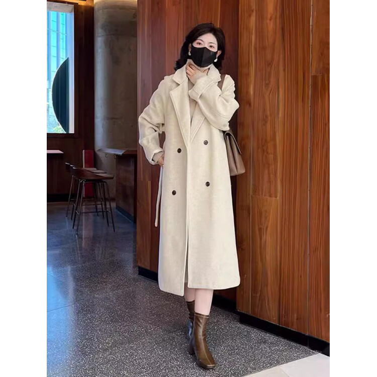 FOURDATRY��ɫë������Ů2025�ﶬ�¿��˫�ſ��г������ʱ�ů���Ӵ���Ů �װ�ɫ-���� M 298.48Ԫ