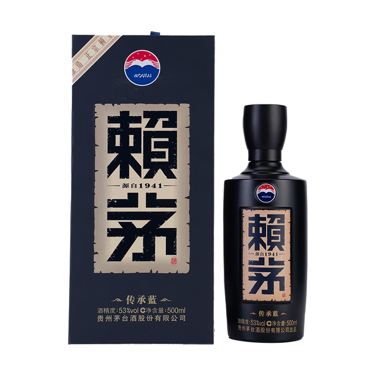 赖茅 传承蓝 酱香型白酒 53度 500ml 单瓶装（新老包装随机发货）