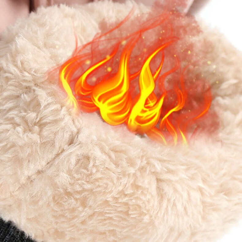 恬舒滑雪手套女冬季户外运动骑车防泼水寒保暖触屏电动车棉手套男 滑雪2310灰紫色 均码