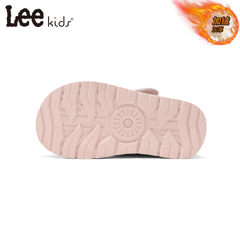 【149包邮】LEE KIDS 中大童休闲保暖魔术贴棉鞋 粉色【加绒】 29 
