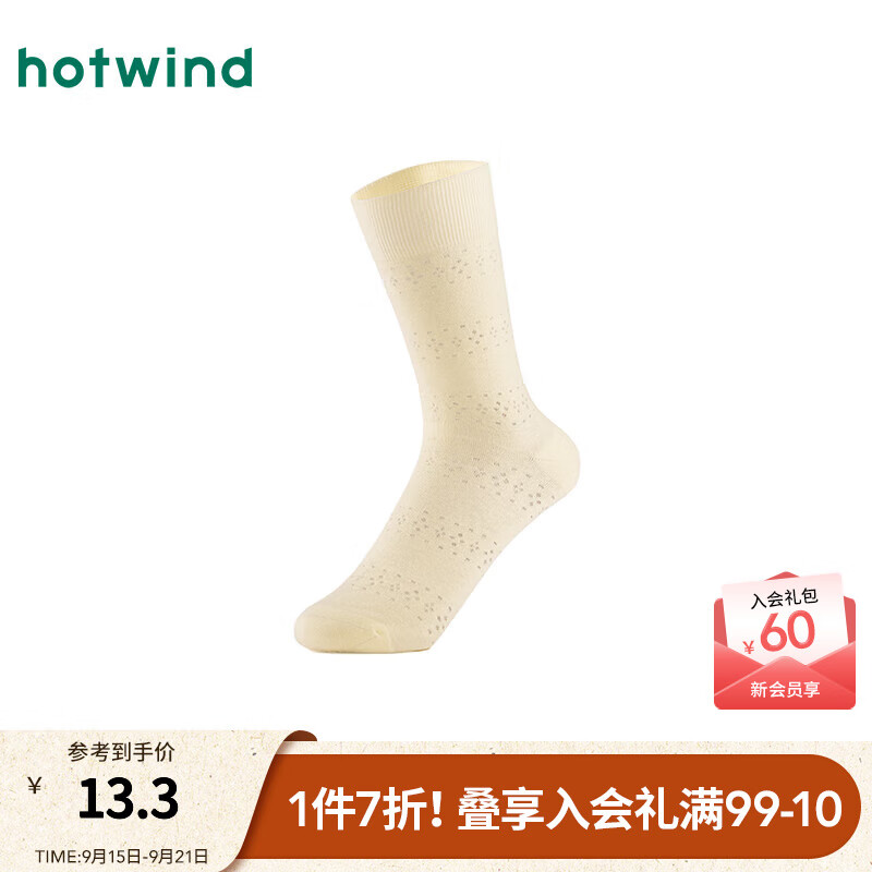 热风女士薄袜子2025年秋季新款基础镂空甜美高帮袜配小皮鞋透气袜子 25黄色 均码