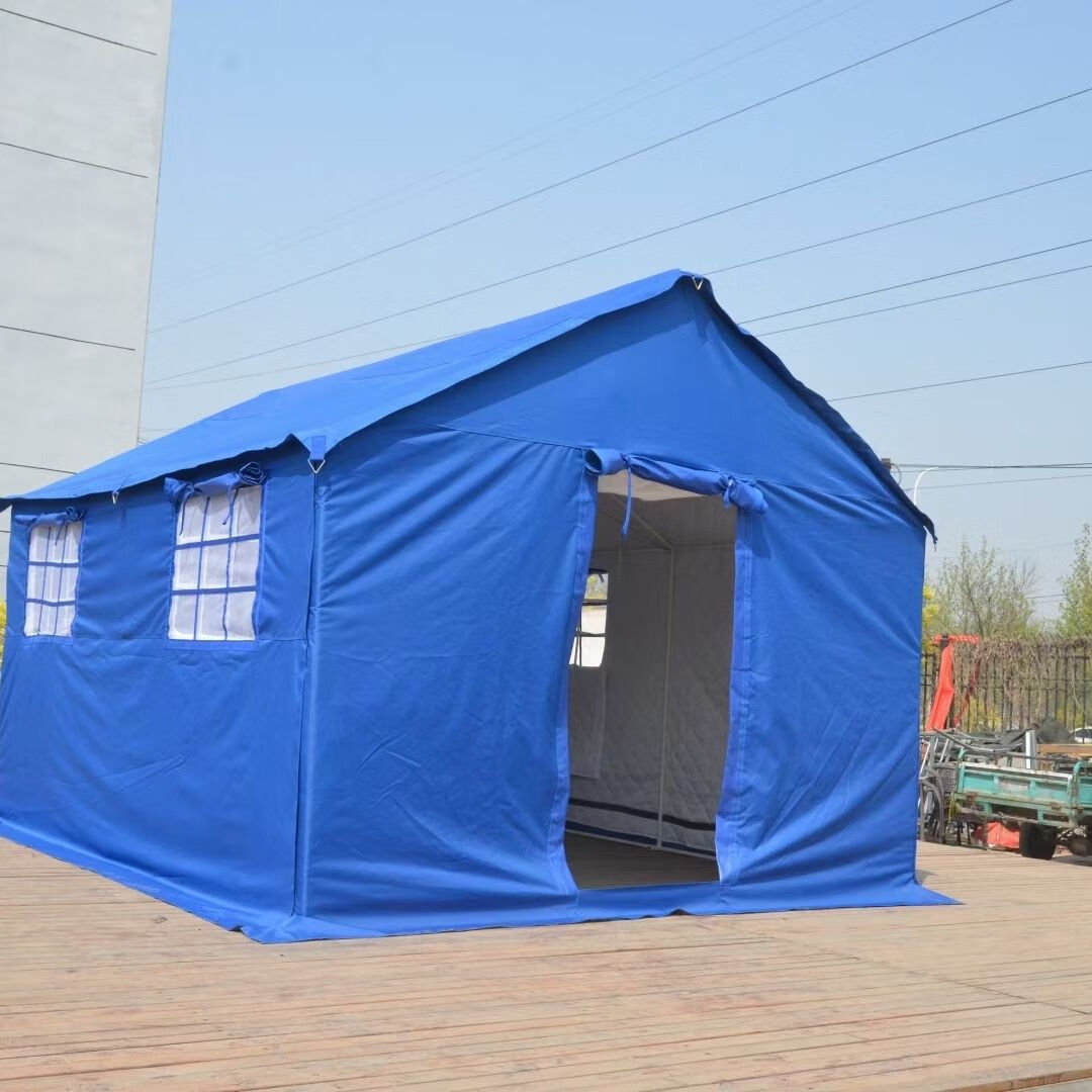 励阳户外帐篷冬天保暖防寒加厚民用养殖应急救灾地里住人防雨棉帐篷