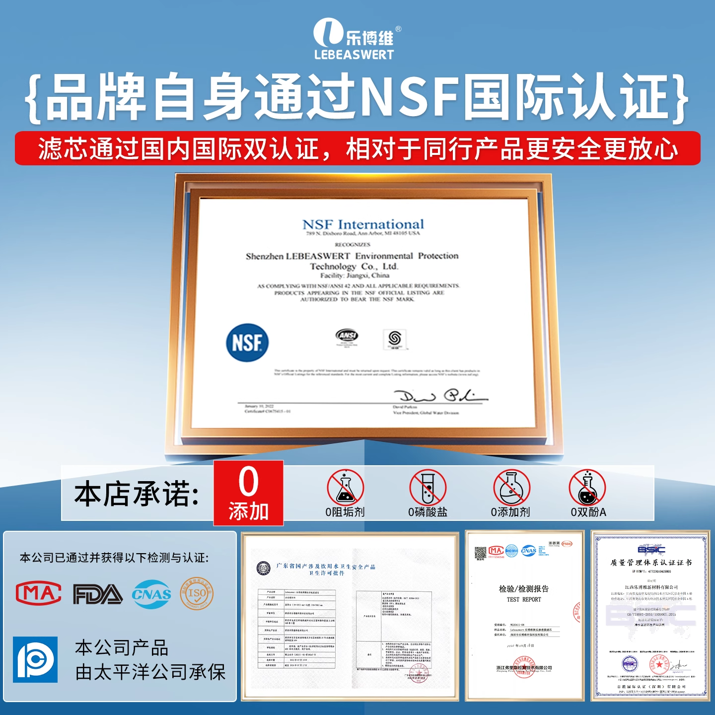 乐博维滤芯适配苏宁极物小Biu净水器滤芯R500-W1滤芯净水机复合PPC通用滤芯反渗透膜 R500-W1 一级复合滤芯