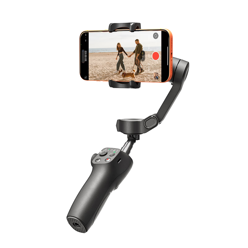 逗映（FUNSNAP）【新品】CM9手機云臺穩(wěn)定器 AI跟拍手持云臺三軸防抖可折疊延長自拍桿vlog拍攝便攜旅游拍攝神器 標準套裝