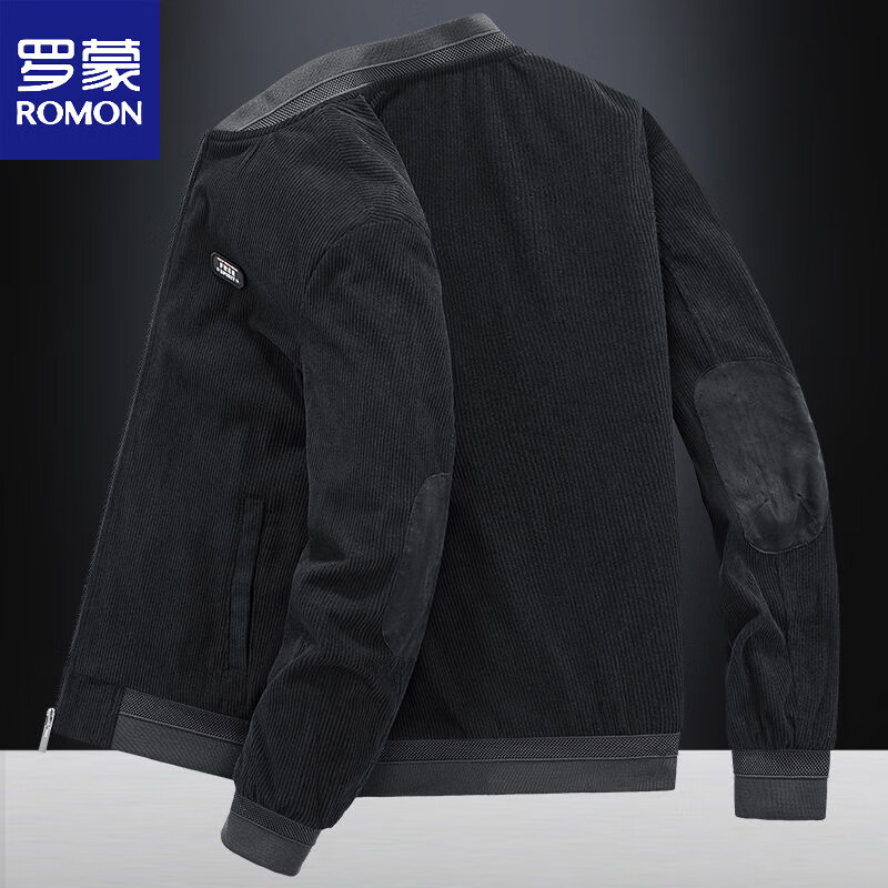 罗蒙（ROMON）外套男2025春秋季新款工装宽松上衣服男棒球领复古潮流薄夹克男潮 灰色【加绒】 加厚 XL