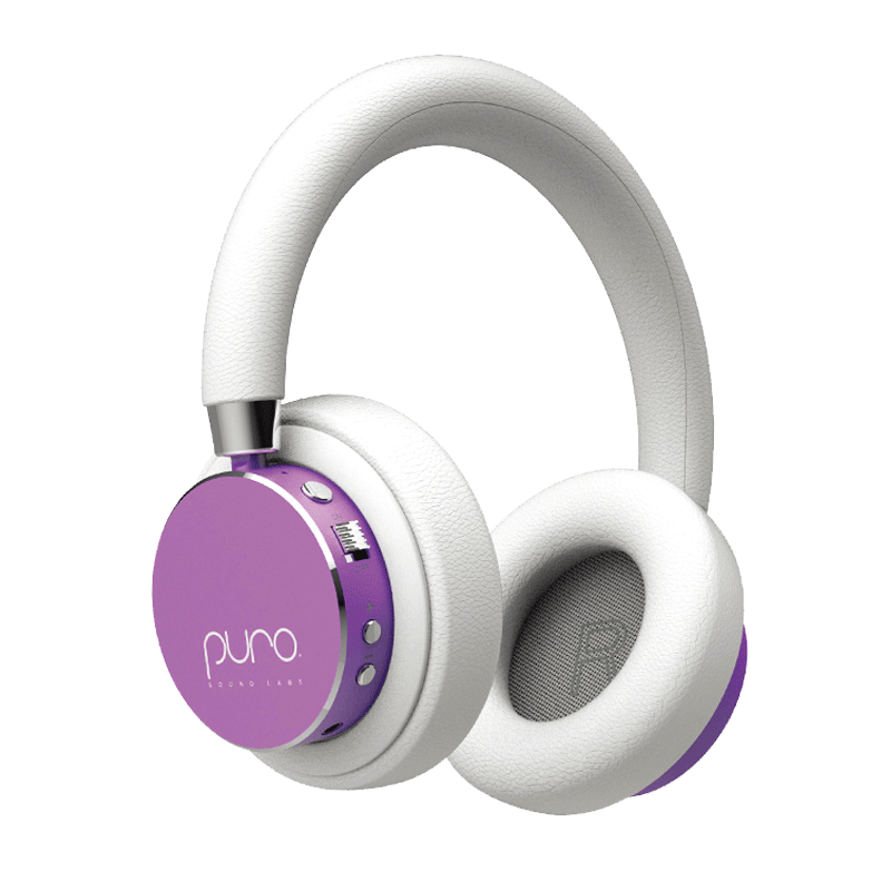 声谱乐 美国Puro BT2200s-PLUS 头戴式儿童蓝牙耳机护耳沉浸式全包耳 高清麦克风 学生网课专用 水晶紫 温温柔柔紫色