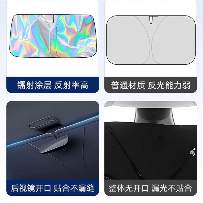 语森忆长安深蓝S05汽车遮阳板前挡遮光防晒伞隔热帘挡罩风玻璃配 S05定制镭射遮阳板赠收纳袋 深蓝汽车S052025-2025款