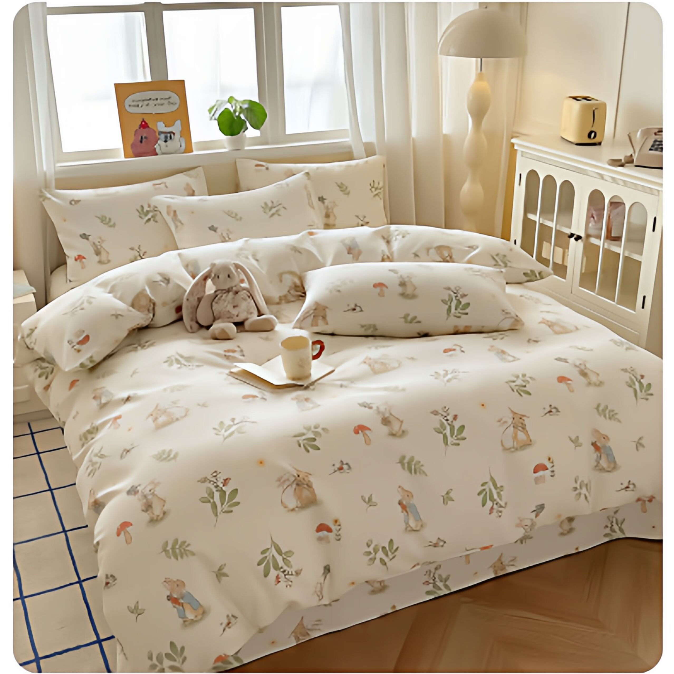 高睿老粗布四件套非纯棉全棉2025新款床单被套棉麻磨毛学生床品三件套 童话【甄选柔软老粗布亲肤透气】 床单款 1.8m床单款四件套