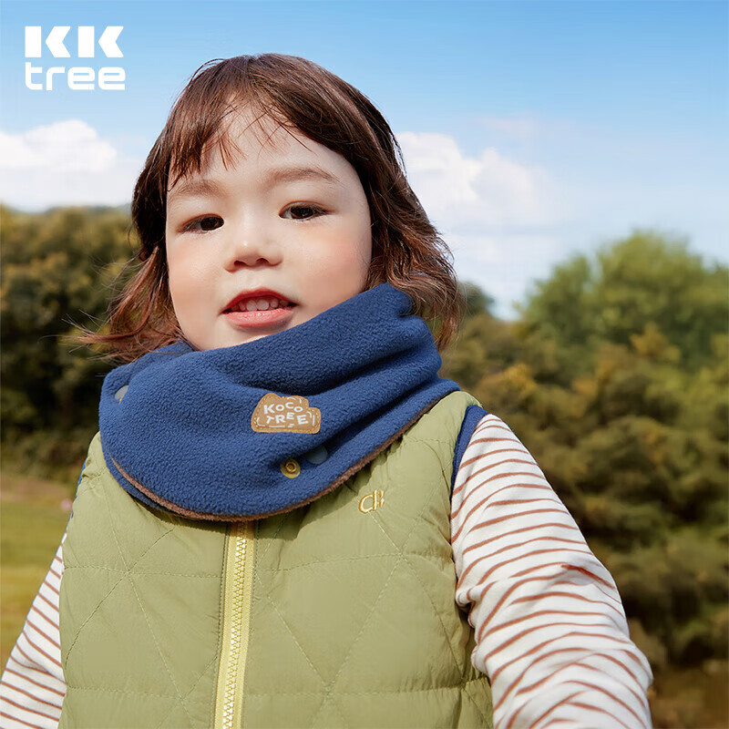 Kocotreekk树儿童围巾防风护颈宝宝保暖亲肤围脖双面可戴