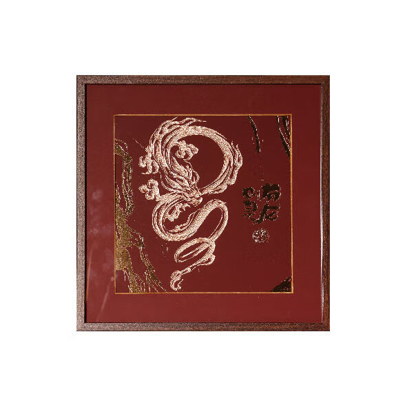 接运猫非遗文化佛山铜凿剪纸有龙则灵纯手工文创工艺品特色新年装饰