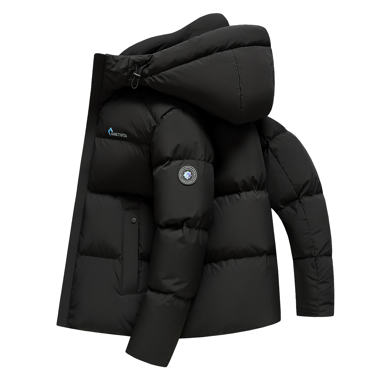 鸭鸭羽绒服男2025冬季新款休闲百搭面包服时尚加厚保暖防寒连帽外套潮