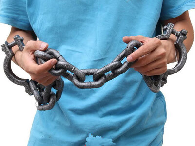 菲利捷手铐 重型手铐手链影视道具囚犯仿真刑具铁链学校舞台剧 手链