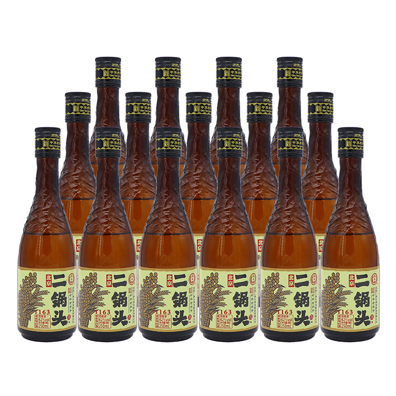 永丰牌北京二锅头 清香型白酒 纯粮酒 永丰二锅头 整箱装白酒 42度 250mL 15瓶 咖标
