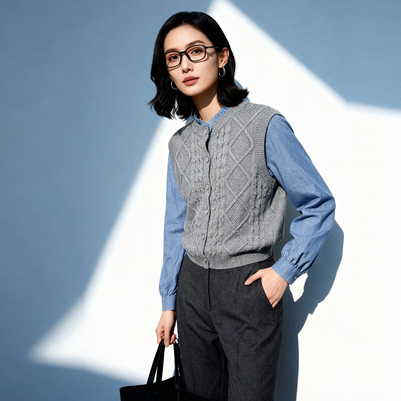 Basic House/�ټҺ���֯ƴ��ţ�п���ë��Ů2025�¿�ٴ���ɸ���ϵ ǳ�� L