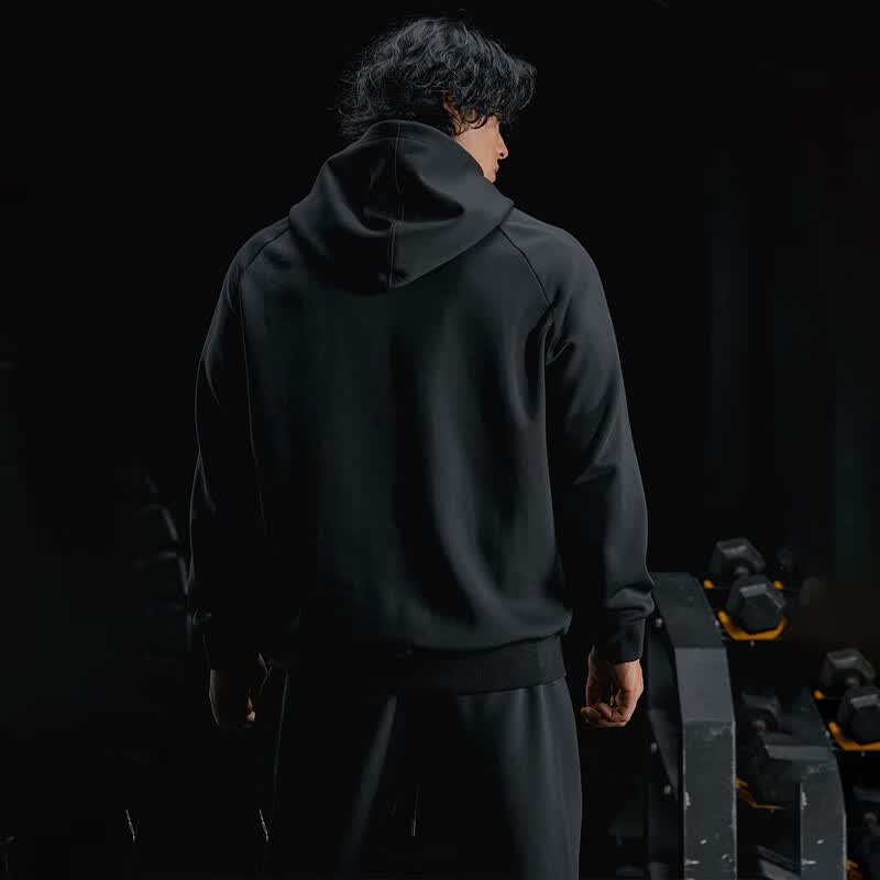 MUSCLE DOG肌肉狗 运动卫衣男秋季新款美式连帽保暖休闲训练健身上衣 黑色 3XL