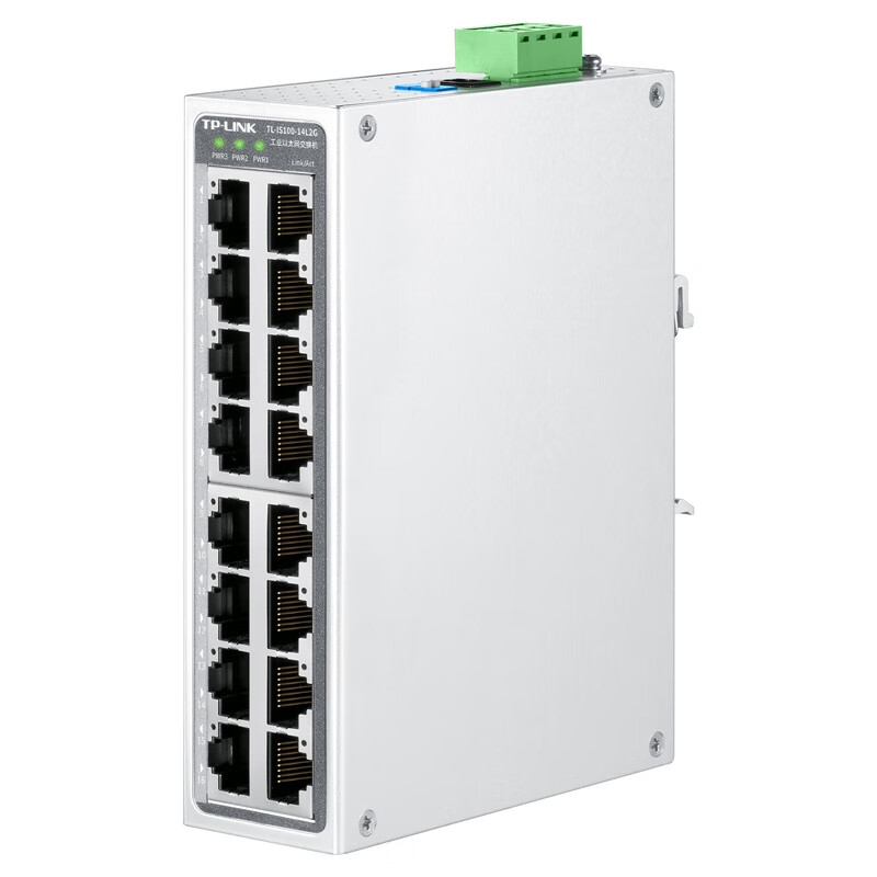 TP-LINK TL-IS100-14L2G 16口百兆工业级交换机DIN导轨IS100-5L TL-IS100-14L2G