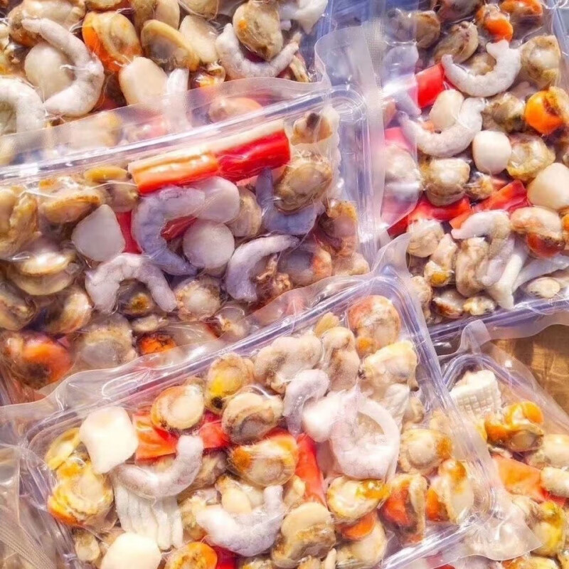 10袋海鲜大杂烩海鲜全家福海鲜组合生鲜拼盘火锅食材 1袋海鲜组合 不够吃