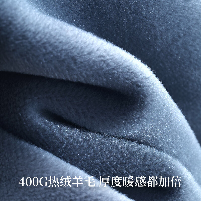 金利来男士保暖内衣男绵羊毛加绒加厚中高领冬季防寒发热秋衣秋裤套装 羊毛加绒加厚024-深花灰 XL