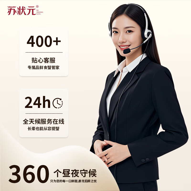 【活蟹】苏状元大闸蟹鲜活螃蟹现货去绳足重大蟹海鲜礼盒礼物 全母蟹3.0-3.3两 8只