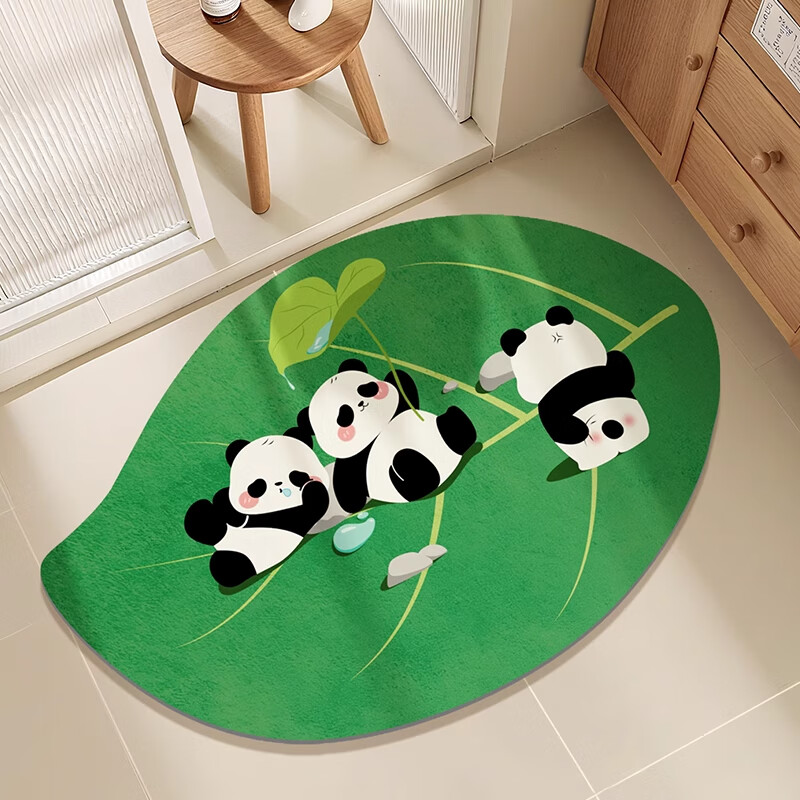 季象浴室地垫卫生间门口防滑垫家用脚垫淋浴房入户门免洗可擦吸水垫子 GZN-甜栎-洗洗熊 40x60 cm