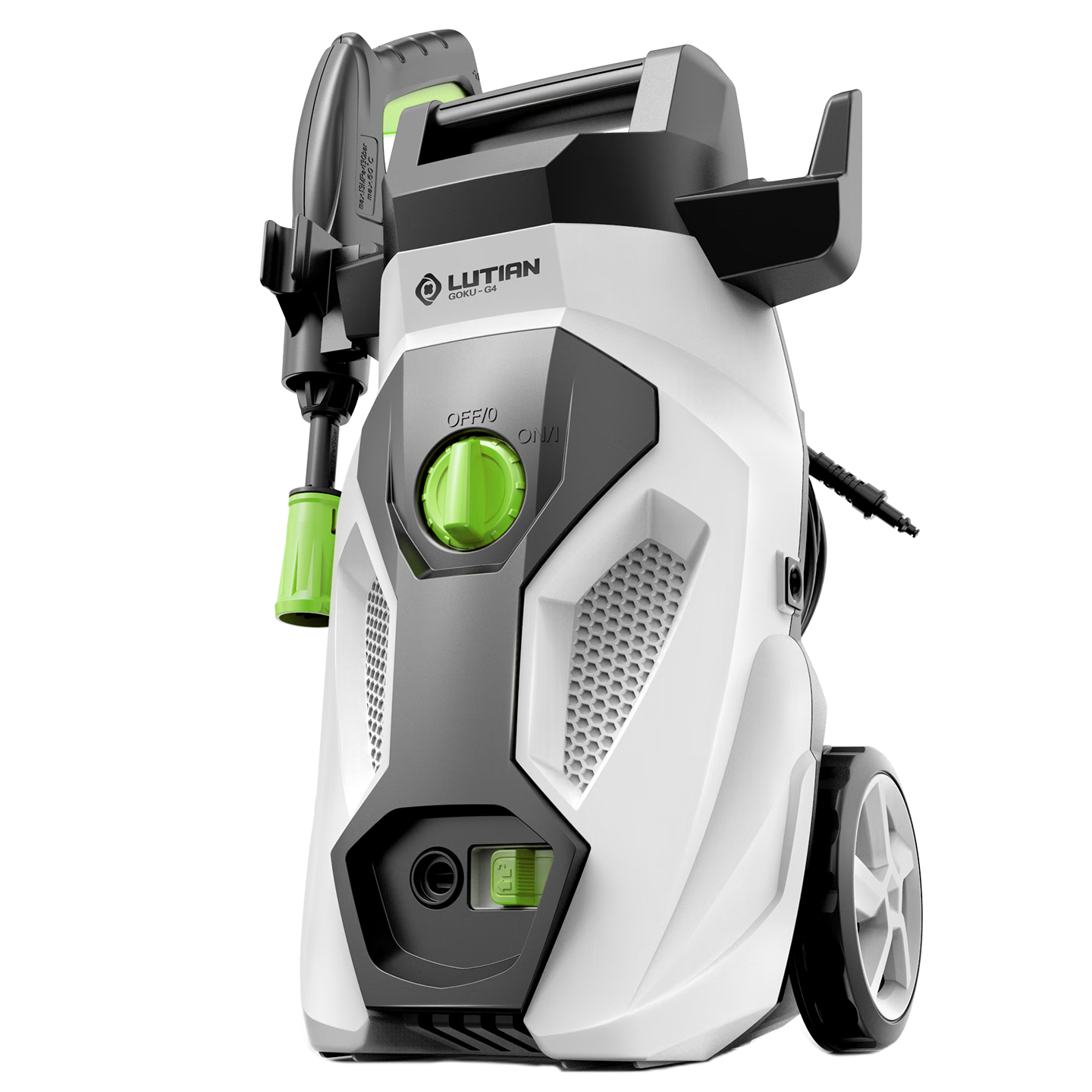 綠田(LUTIAN)高壓洗車機瓦力悟空家用清洗機洗車泵刷車泵洗車神器洗車水槍220V 1500W 滾輪款長搶版-6米延長管+槍柄延長桿