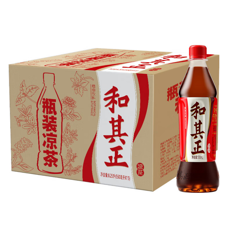 和其正草本植物凉茶饮料火锅搭档冬日聚餐0防腐剂550ml*15【临期清仓】