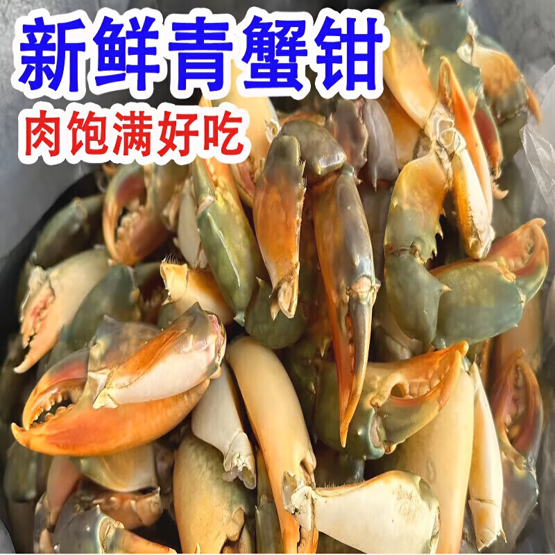 【鲜活蟹肉】新鲜特大青蟹钳青蟹脚冷冻青蟹腿肉蟹脚蟹钳蟹肉海鲜 18-25只 1斤 新鲜青蟹钳1斤装
