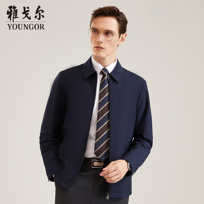 雅戈尔【可脱卸内胆行政夹克】25秋新品夹克 藏青 L(175/96A)