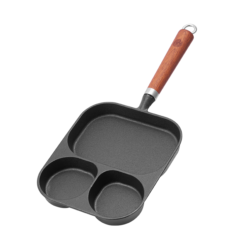 王源吉早餐锅无涂层煎蛋锅玉子烧锅牛排煎锅三合一早餐锅电磁炉煎蛋神器