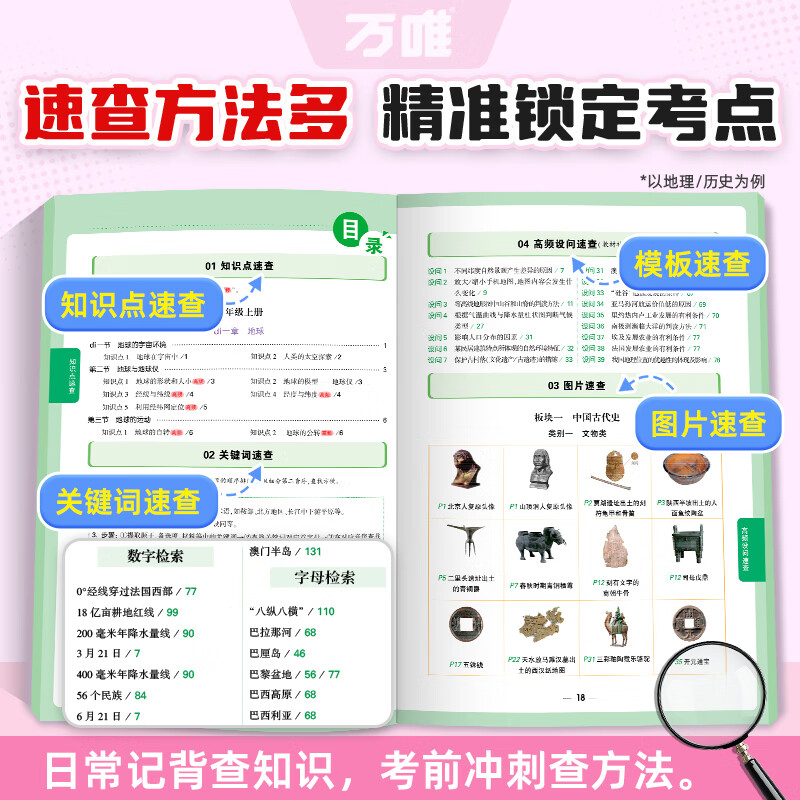 2026万唯中考新书知识速查初中小四门知识点快速定位速查必背清单人教版初一初二初三道法历史生物地理基础知识手册万维旗舰店 立省66.9元【道历生地】4本套装