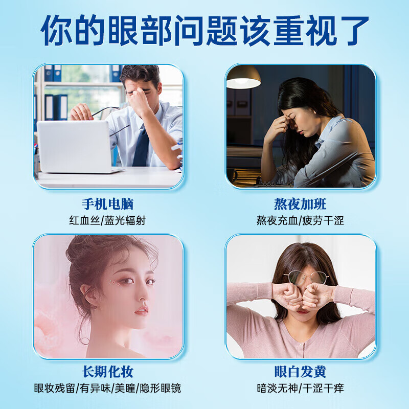 内廷上用同仁堂草本洗眼液清洗眼睛缓解眼疲劳干涩止痒水洁眼部护理液H 【1盒体验装】260ml/盒