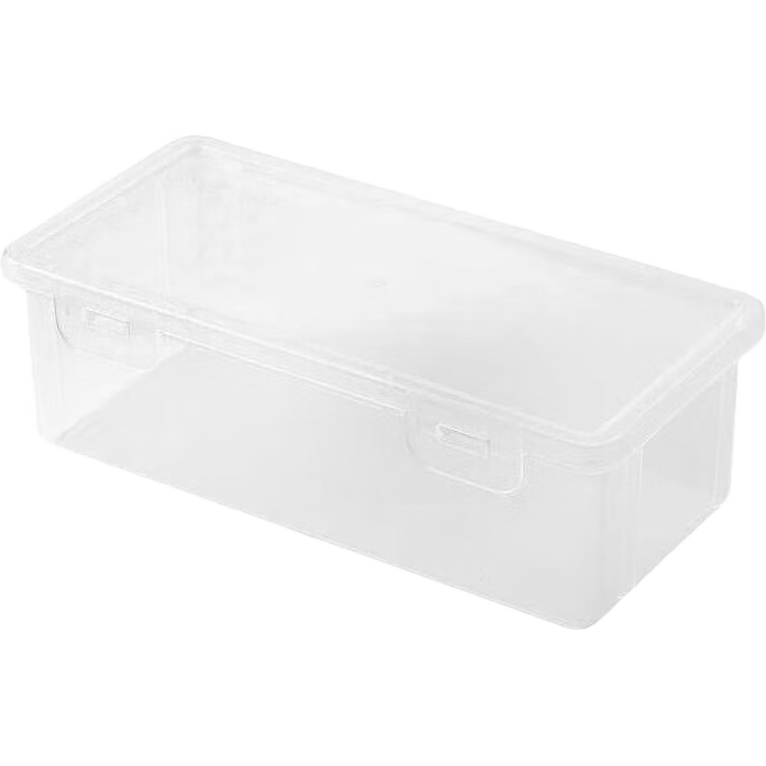 棋牌卡游收纳盒筹码盒子收藏盒迷你桌面收纳盒铅笔文具透明盒整理 1个（适合卡游棋牌，文具收纳） 透明大收纳盒（18.8*8*5.5cm）