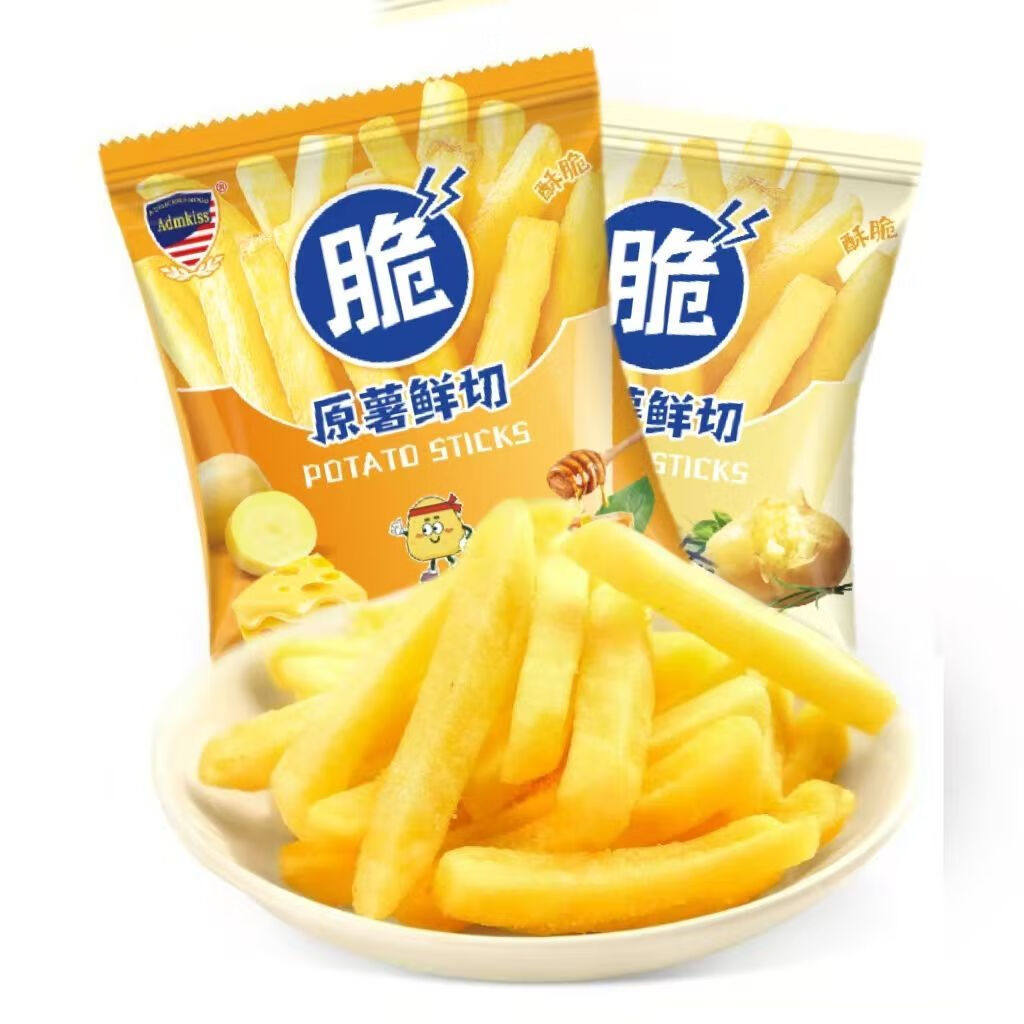 原切薯条香脆解馋鲜切薯片蜂蜜黄油脆土豆条休闲零食品小吃大礼包 原味+蜂蜜混合352g约22包