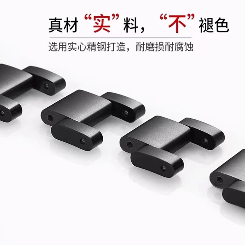 华为GT6/GT5精钢手表带GT4pro/GT3蝴蝶扣款watch3/4实心透气表链 新五铢-黑色 GT6/GT5【46表盘-22mm】新品爆款