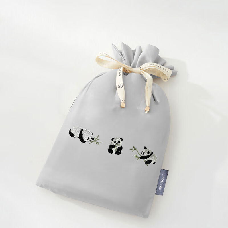 灰色熊猫乐园100新疆棉 130x210cm