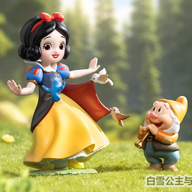 迪士尼白雪公主经典盲盒手办送潮玩可爱摆件礼物 白雪公主与开心果
