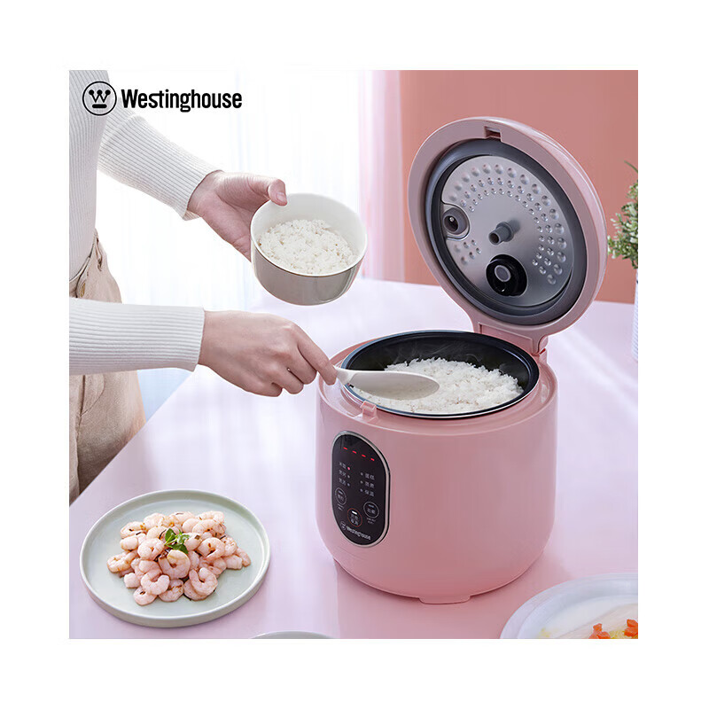 西屋(Westinghouse)电饭煲电饭锅2L升迷你多功能小型学生宿舍电煮饭锅WRC-0211B 粉红色 粉色 2L WRC-0211B