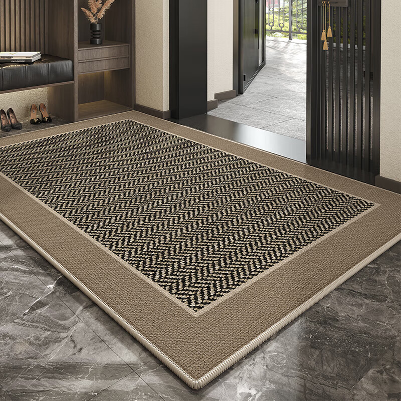 布迪思进门垫子地垫红色喜庆蹭土蹭灰户外入户门玄关吸水防滑大尺寸可定 云澶【水晶绒】 40*60CM【两件装】